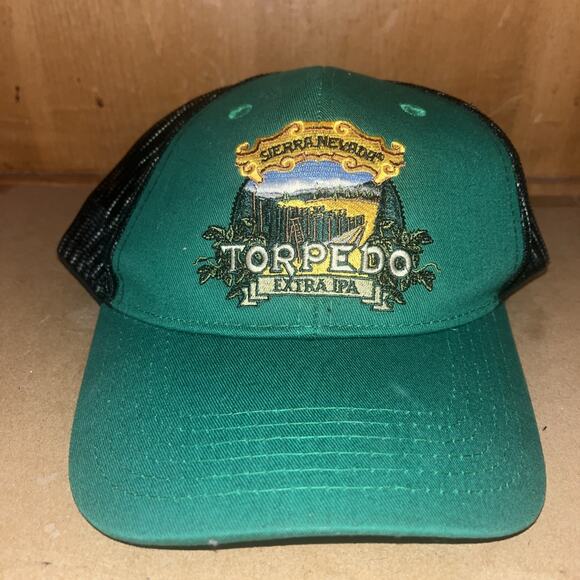 Sierra Nevada Torpedo Extra IPA Snapback Hat Trucker Green Black Craft Beer Cap - Picture 1 of 5